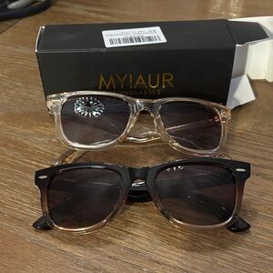 Men's Sunglasses Set - Black and Brown set of 2